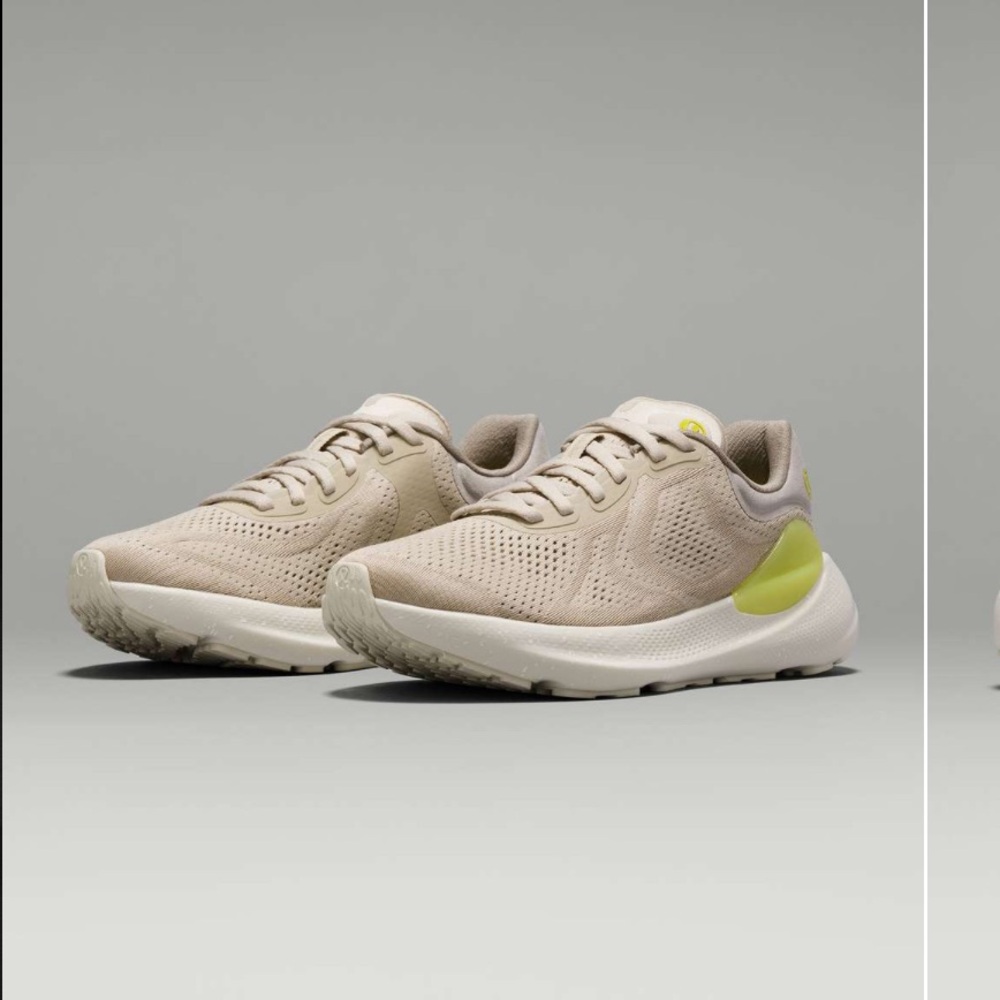Lululemon Womens Beyondfeel Running Shoe Mojave Mojave Tan Bone Green 8 Sneakers